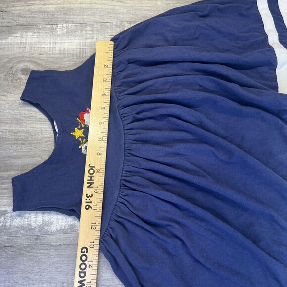 Heartfelt Little Girls 5 Navy Nautical Flags Star Dress 90s Vintage Tank Top - Picture 6 of 10